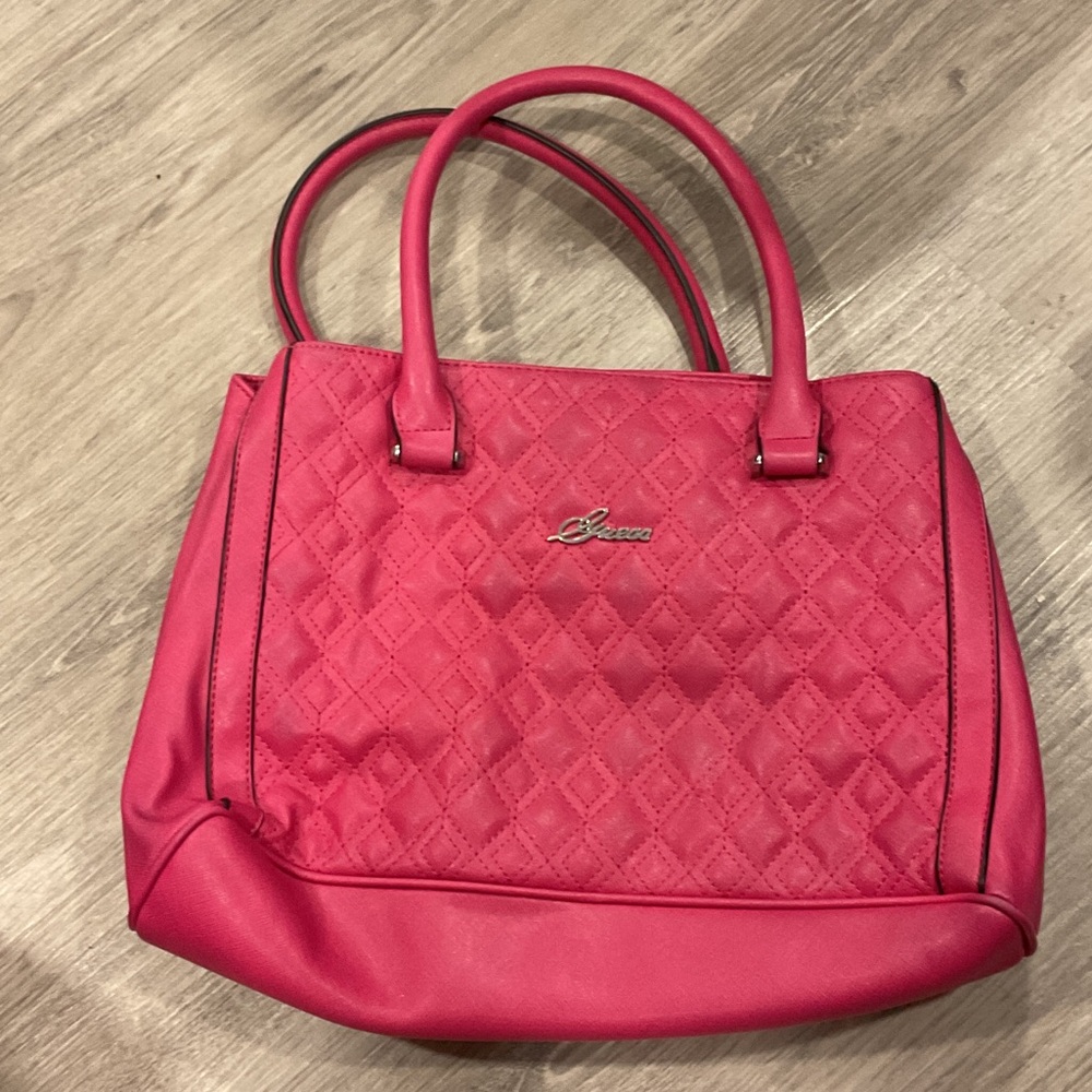 Guess Pink Quilted Tote Bag